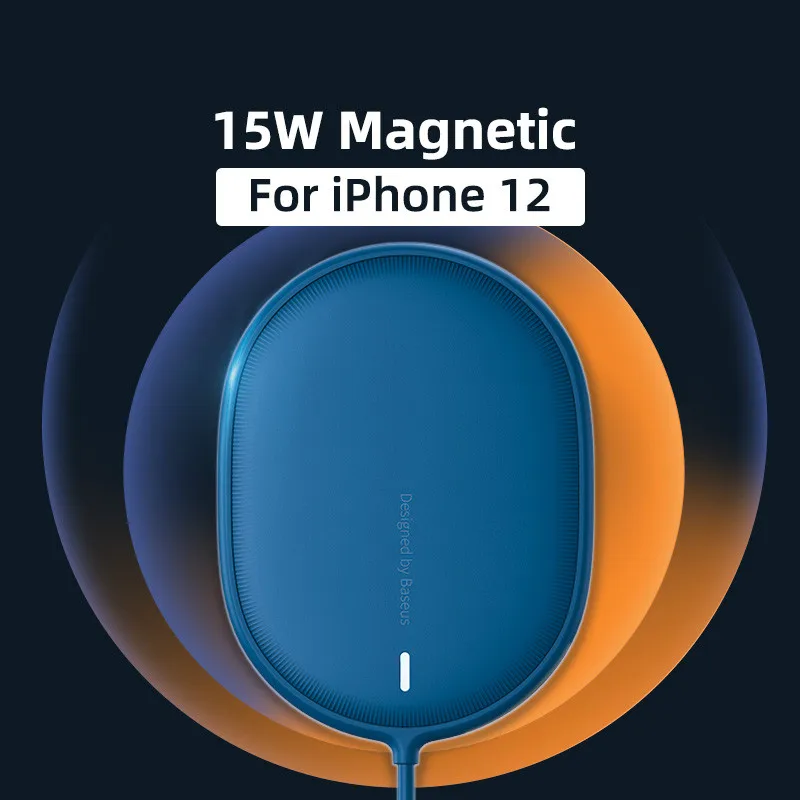 

15W PD Fast Charging Slim Magnetic Wireless Charger Pad For iPhone 12 Pro Max 360 Degree Rotation Wireless Phone Charger