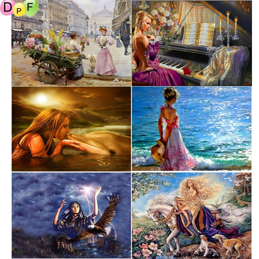 DPF 5D круглая/квадратная алмазная живопись вышивка крестиком красивые поделки