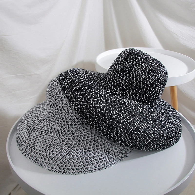 Шляпа женская Соломенная с широкими полями винтажная Панама С Круглым Верхом для