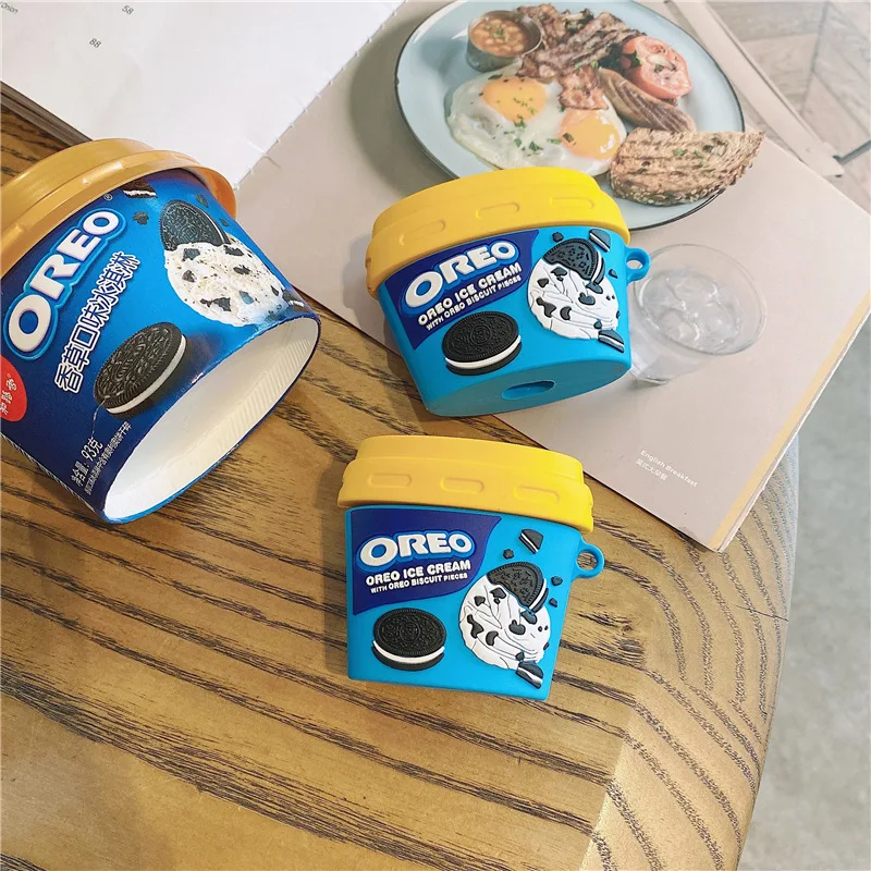 

For AirPods 1 2 3 Pro Case Cartoon Ice Cream Cup Cute Funda Coque Earphone Cases For Apple Airpods Cover Soft Silicone