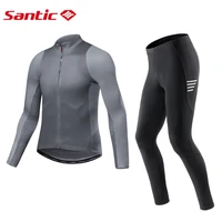 santic men cycling sets cycling suit sportswear long sleeve jersey long pants clothing set mtb mountain bike clothes asian size