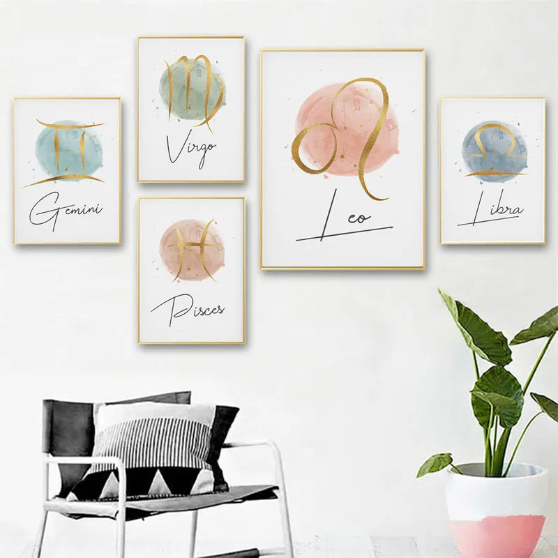Астрология Созвездие живопись скандинавские плакаты и принты Современная