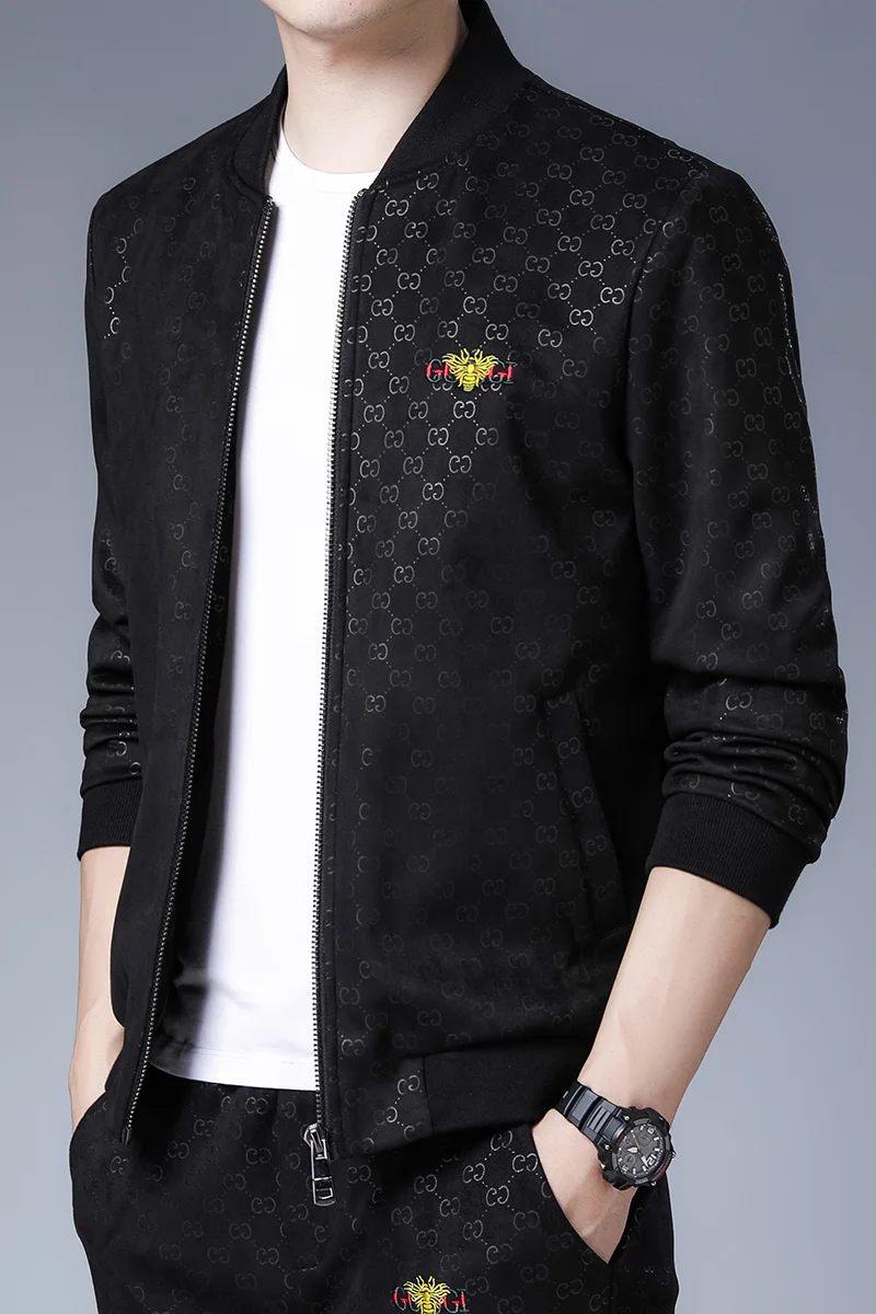 

100kg Large Size Suede Winter Jackets For Mens Style Velvet Baseball Jackets Bombers Male Luxury Desinger Vogue Men Coats Trendy