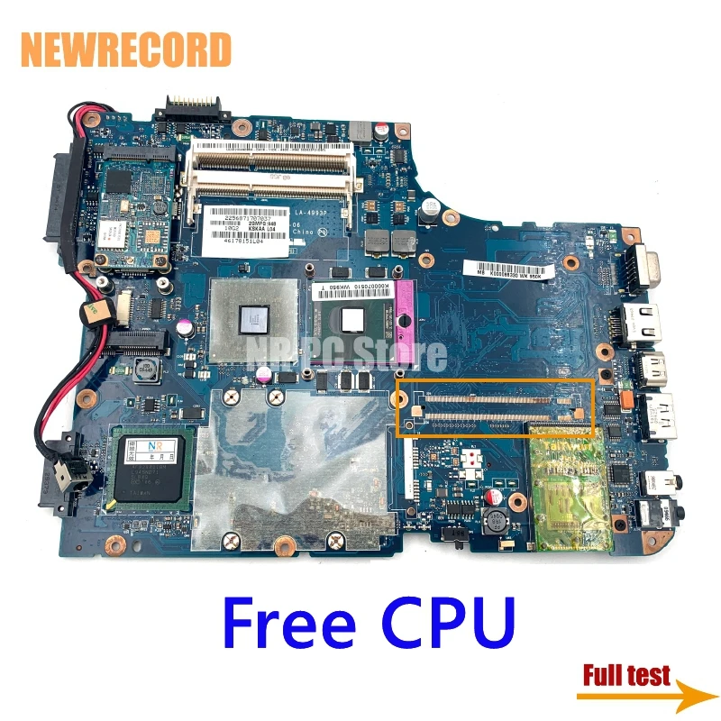 For K000086330 Kskaa LA-4993P Toshiba Satellite A500 A505 Laptop Motherboard GM45 DDR3 Free CPU Main Board Full Test |