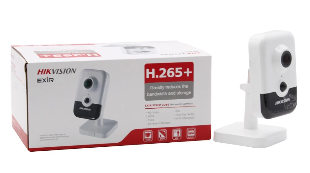 Hikvision 4MP фиксированной Cube HD аудио Wi-Fi IP Камера PoE Onvif дома/наружного видеонаблюдения Ночное видение Камера s