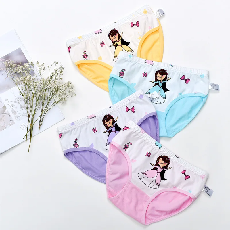 4 штуки в партии детские трусики боксеры для девочек трусы детей нижнее белье