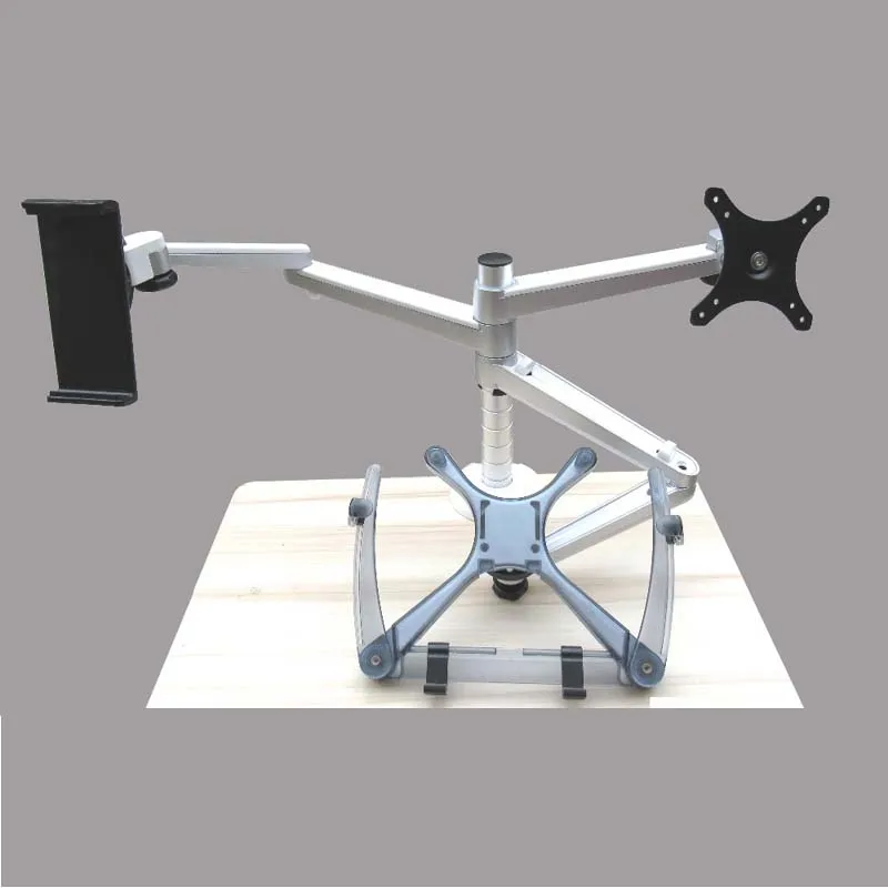 Многофункциональный алюминиевый поднос для ноутбука Все в одном крепеж с двумя