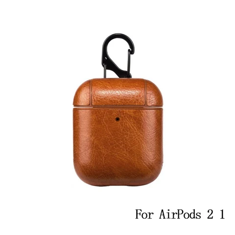 Защитная сумка, кожаный чехол для телефона, портативный чехол для AirPods Pro с крючком для Apple AirPods 1 2 3