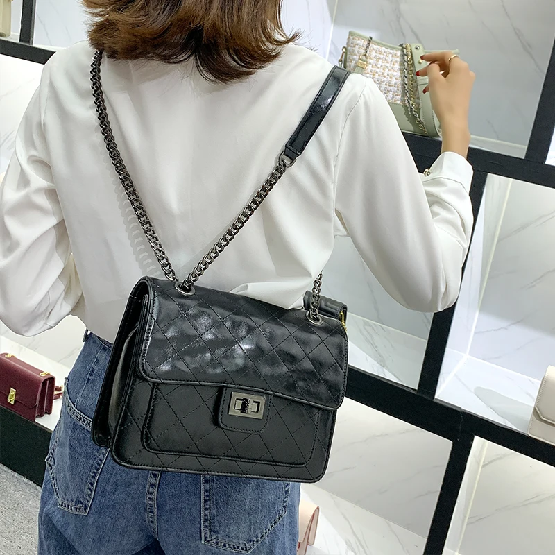 

High Quality Quilted Messenger Bags for Women 2020 Luxury Handbags Women Bags Designer Shoulder Bags Crossbody Chain Bag Female