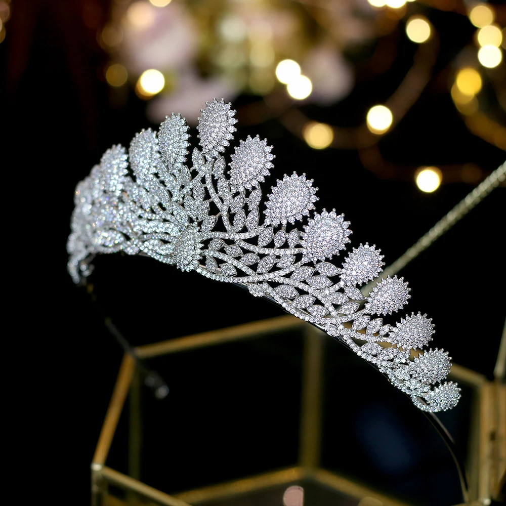 Женский свадебный головной убор с фианитами серебро AAA | Украшения и аксессуары