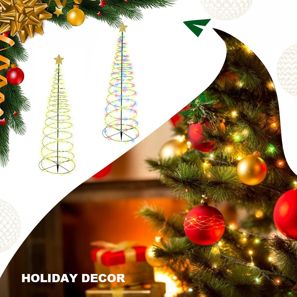 Рождественская елка садовый декоративный светильник s-образные звезды