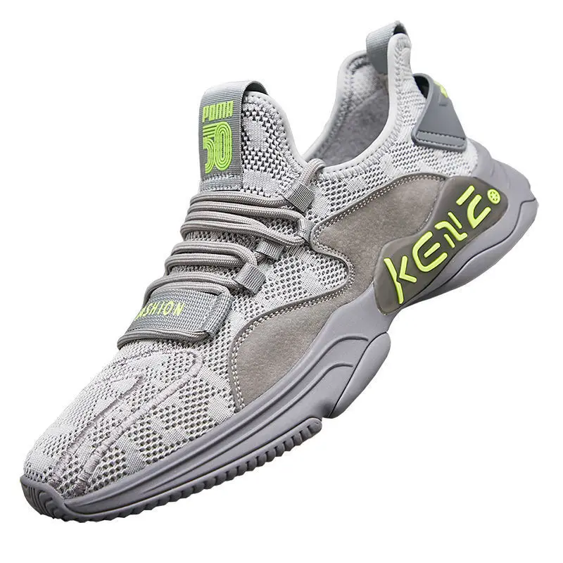 

Fashion Men Casual Running Shoes 2021 Brand Sneakers Lightweight Lace-Up Walking Trainer Breathable Anti-Shock Plus Size Shoes