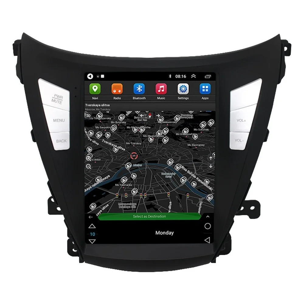 Автомобильный мультимедийный плеер Android в стиле Tesla с GPS-навигацией для HYUNDAI ELANTRA/MD