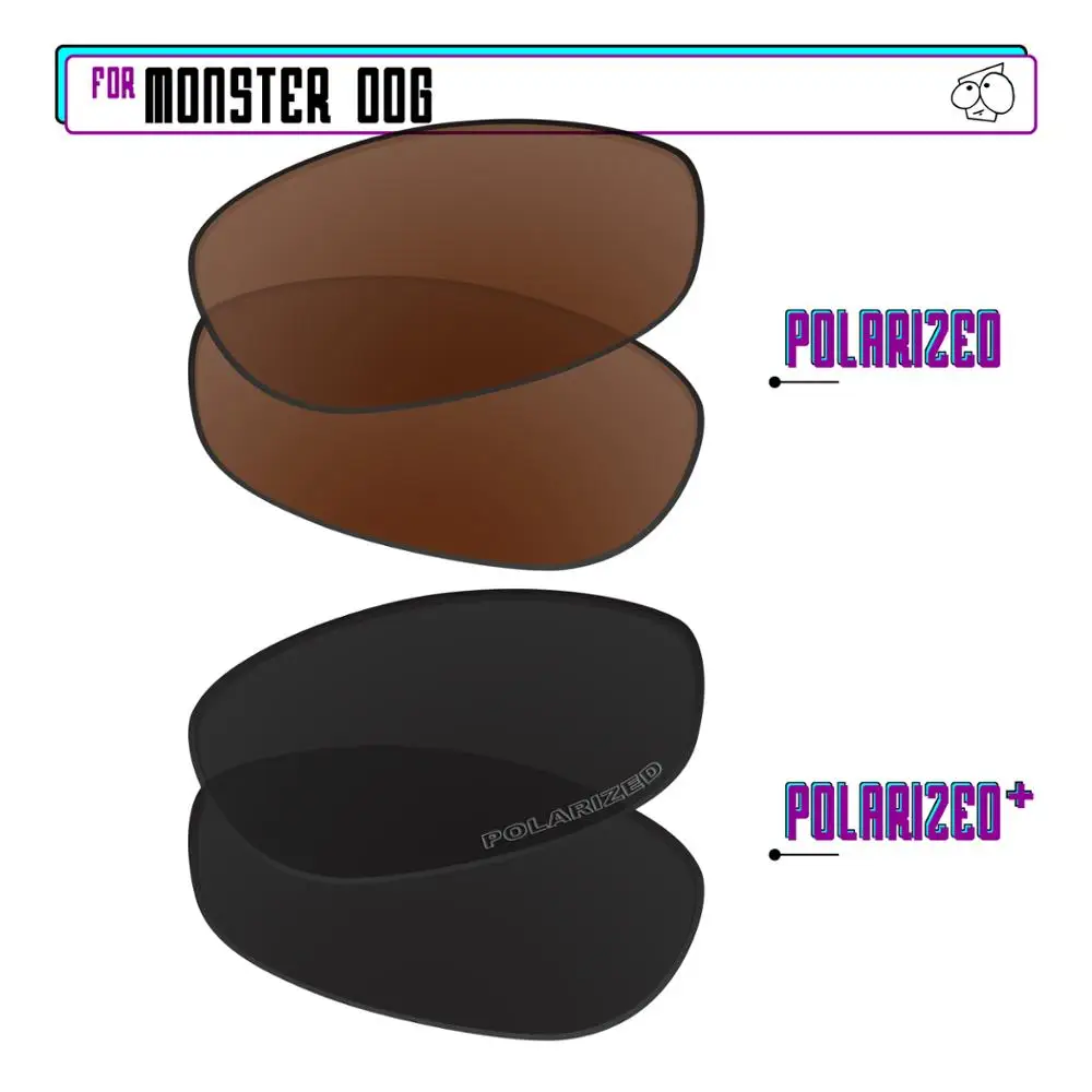 

Ezrelease поляризованные Сменные линзы для-солнцезащитные очки Oakley Monster Dog-черный P Plus-коричневый P