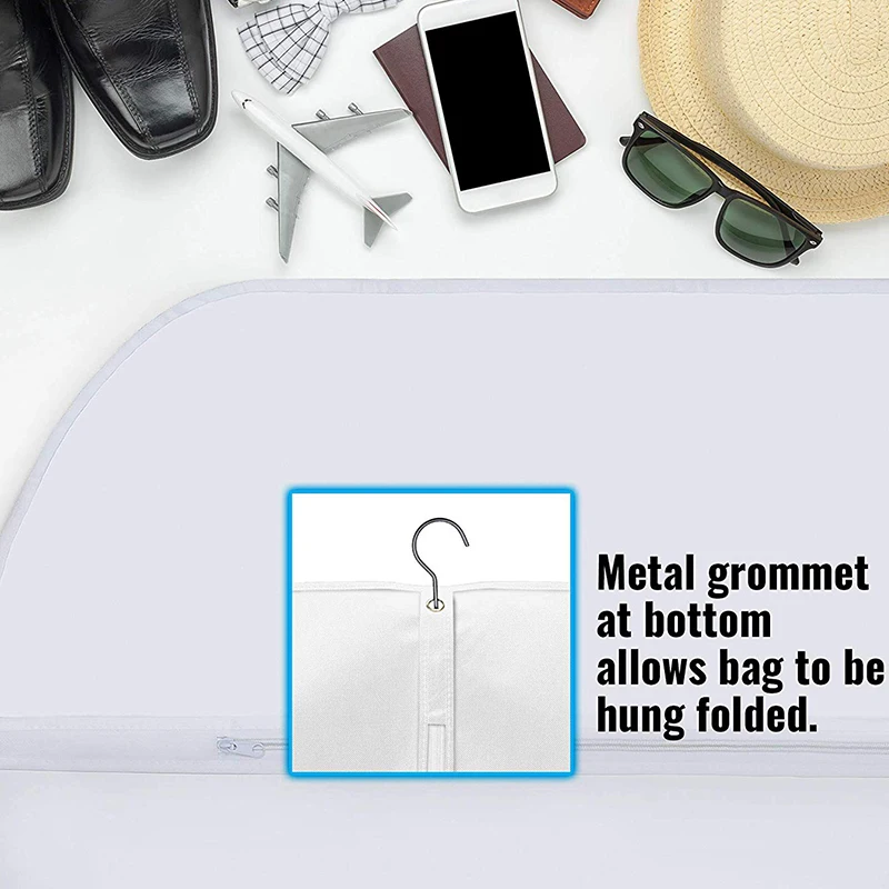 

40 inch Clear Plastic Hanging Garment Bags for Clothes Storage - Suits, Dresses & Clothing Bags - (10 Pack)