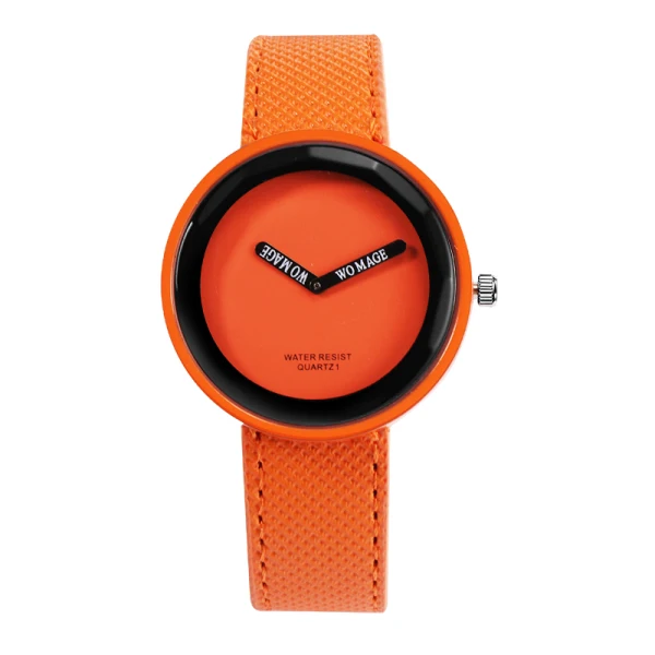 orange Лидер продаж, модные женские часы, кожаные женские часы, женские часы, часы для молодых девушек, reloj mujer zegarek damski bayan saat - Цвет: orange