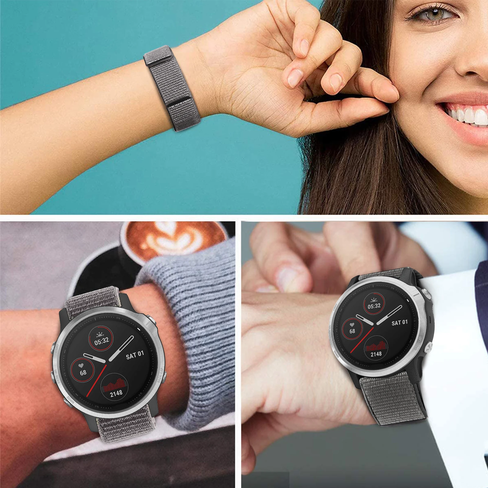 Ремешок на липучке для наручных часов Garmin Fenix 6 5 6S 5S Pro Plus/Forerunner 935 945 | Наручные часы