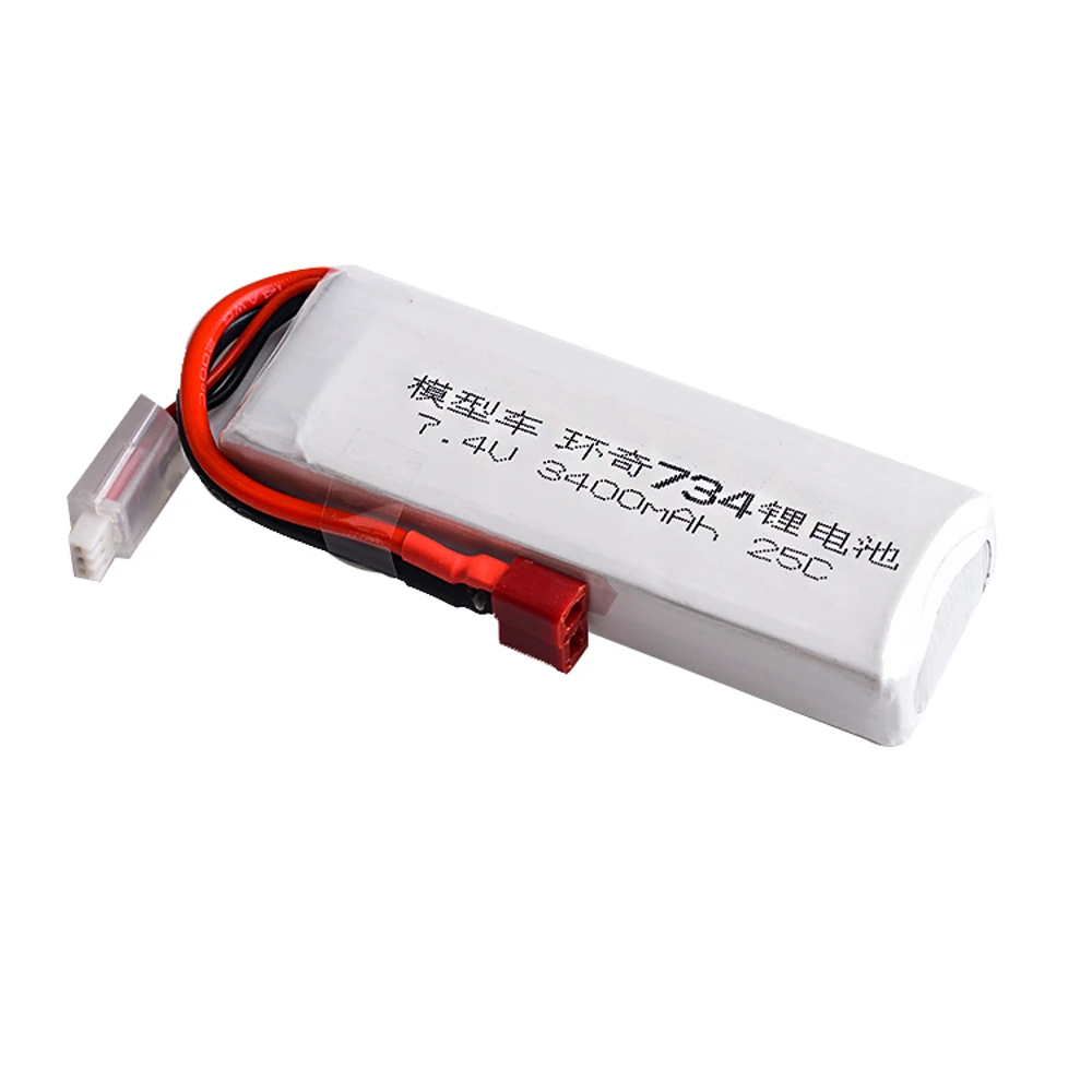 Rc Lipo батарея 7 4 V 3400MAH 25C 2S li po для HuanQi 734A /SUBO BG1513 1:16 RC Автомобильная лодка|li-po battery|battery