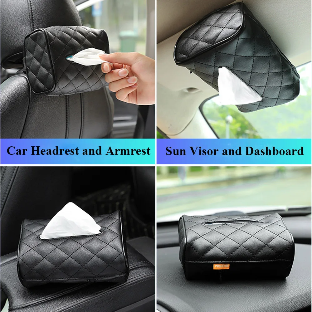 

Черная, бежевая, розовая кожаная коробка из микрофибры для салфеток, автомобильная коробка для салфеток, держатель для салфеток, коробка дл...