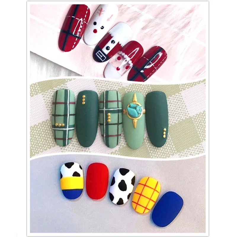 

3pcs/set Nail Art Liner Painting Pen 3D Tips DIY Acrylic UV Gel Brushes Drawing Kit Flower Line Grid French Design Manicure Tool