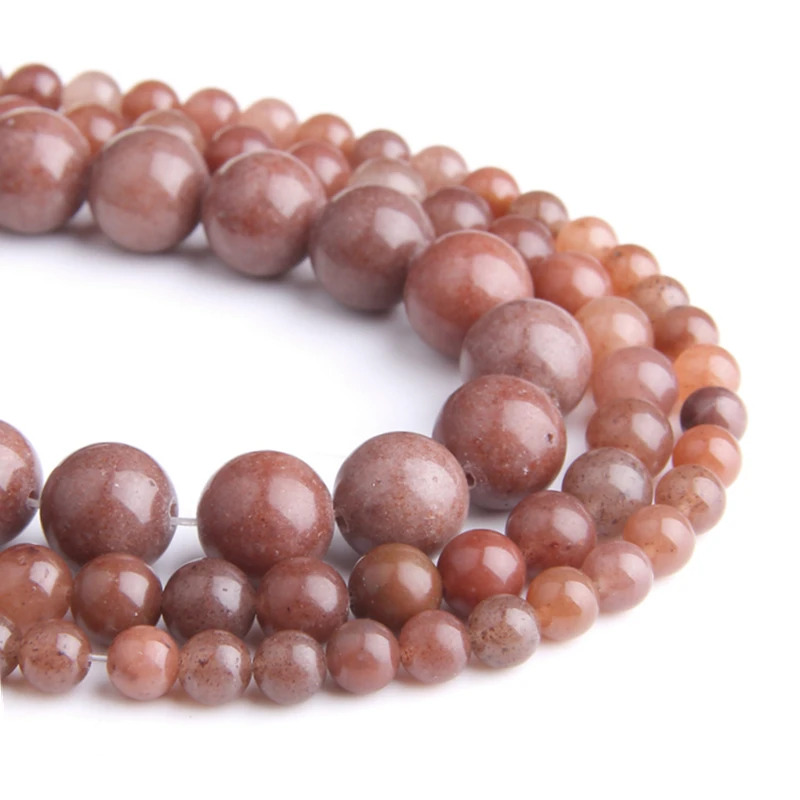 Натуральный натуральный фиолетовый авантюрин Бусины из нефрита Круглые