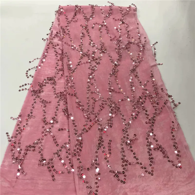 African Lace Fabric velvet Embroidered Nigerian sequins Laces Bridal High Quality French Tulle Wedding Party | Дом и сад