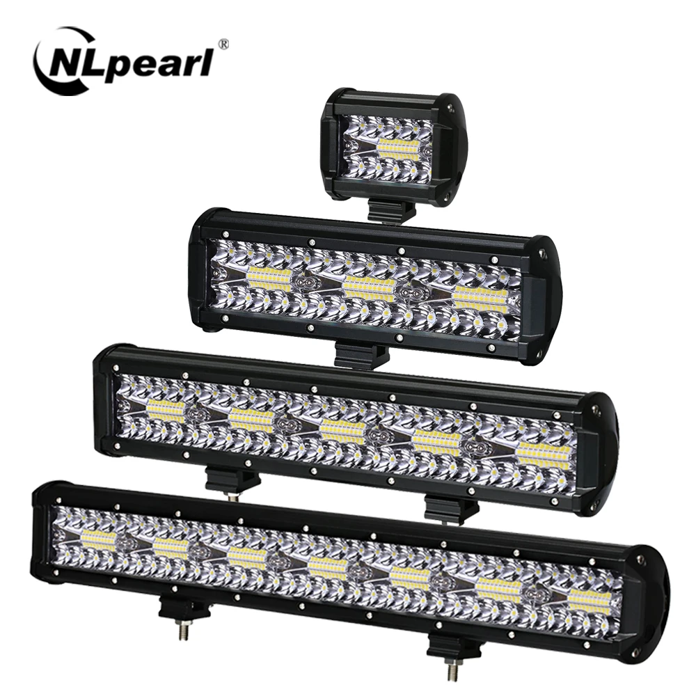 NLpearl 3 рядный комбо светодиодный бар внедорожный 4 20 &quotточечный прожектор 12В 24В