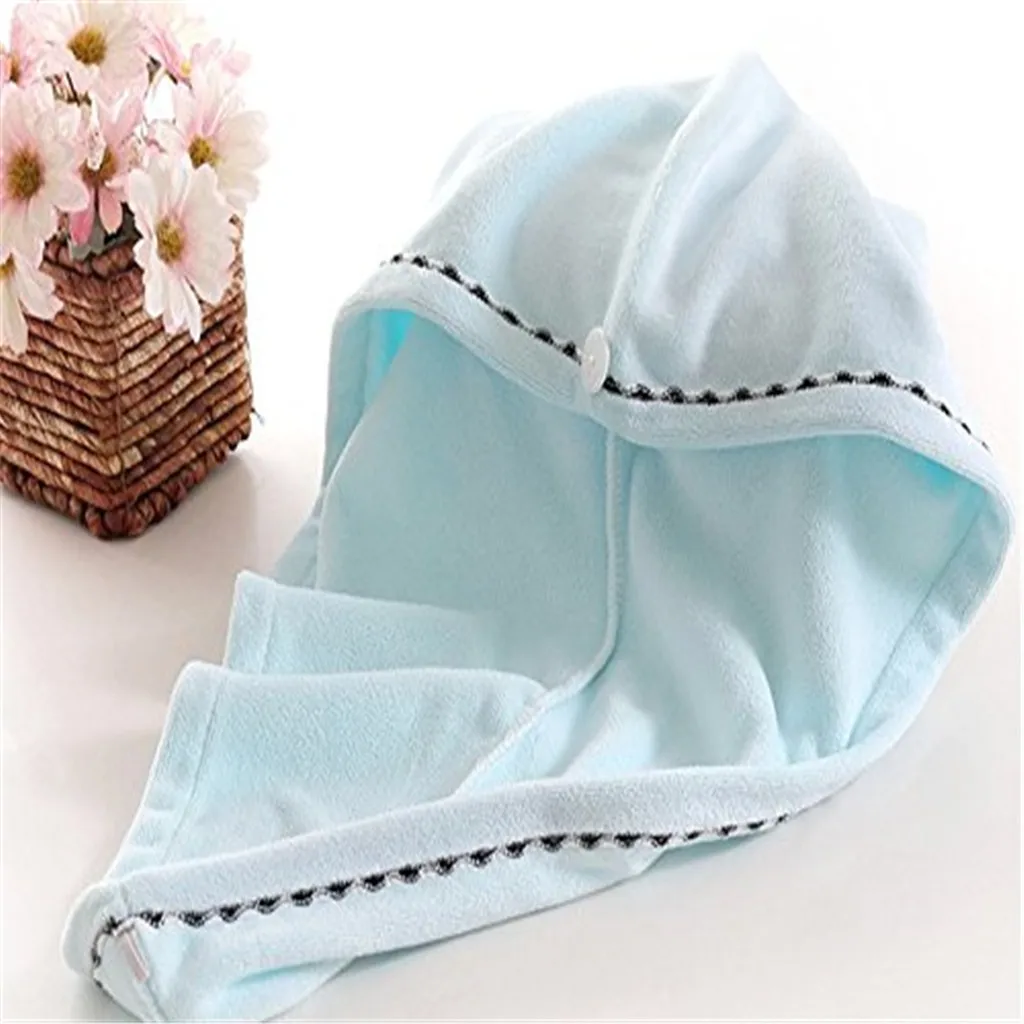 

4pcs/lot Microfiber soft Bath Towel Hair Dry Quick Drying Bath towel shower cap hat for lady man Turban Head Wrap Bathing Tools