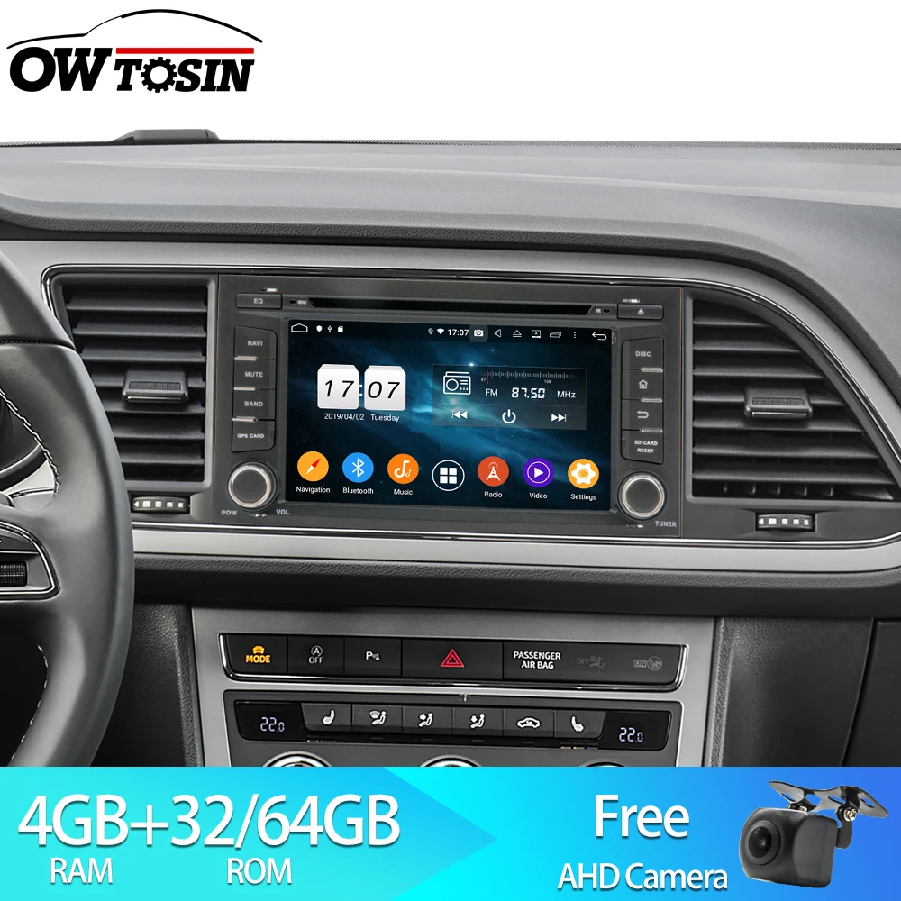 Автомагнитола Owtosin мультимедийный видеоплеер навигация GPS Android 9 0 для Seat Leon 2013 2019