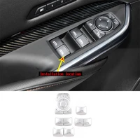 for cadillac xt4 xt5 xt6 ct5 aluminum alloy car window glass lift switch button decoration sticker car interior accessories