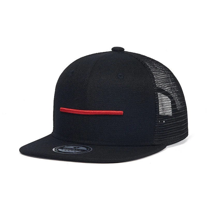 

Кепка для подростков Snapback Черная мужская плоская шляпа Регулируемая летняя дышащая защита от солнца спортивный аксессуар в стиле хип-хоп