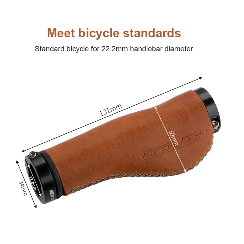 

1Pair Cowhide Case Bicycle Grips Stable Durable Delicate Anti Slip MTB Mountain Parts Cycling Handlebar Cover Bike Accessories