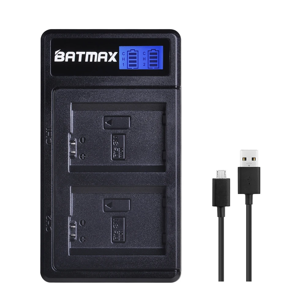 Batmax NP-FW50 NPFW50 белый акумуляторная батарея+ ЖК-дисплей USB Dual Зарядное устройство для sony Alpha a6500 a6300 a7 7R a7R a7R II a7II NEX-3 NEX-3N NEX-5