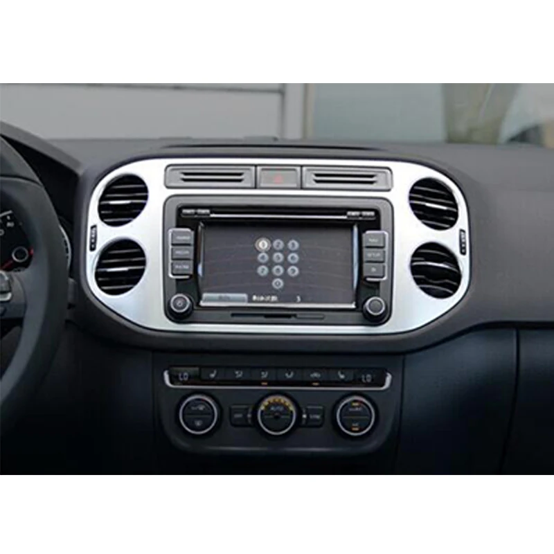 

ABS Chrome For Tiguan 2009 to 2015 Car Central Control Air Outlet Panel cover trim auto accessories styling 4PCS