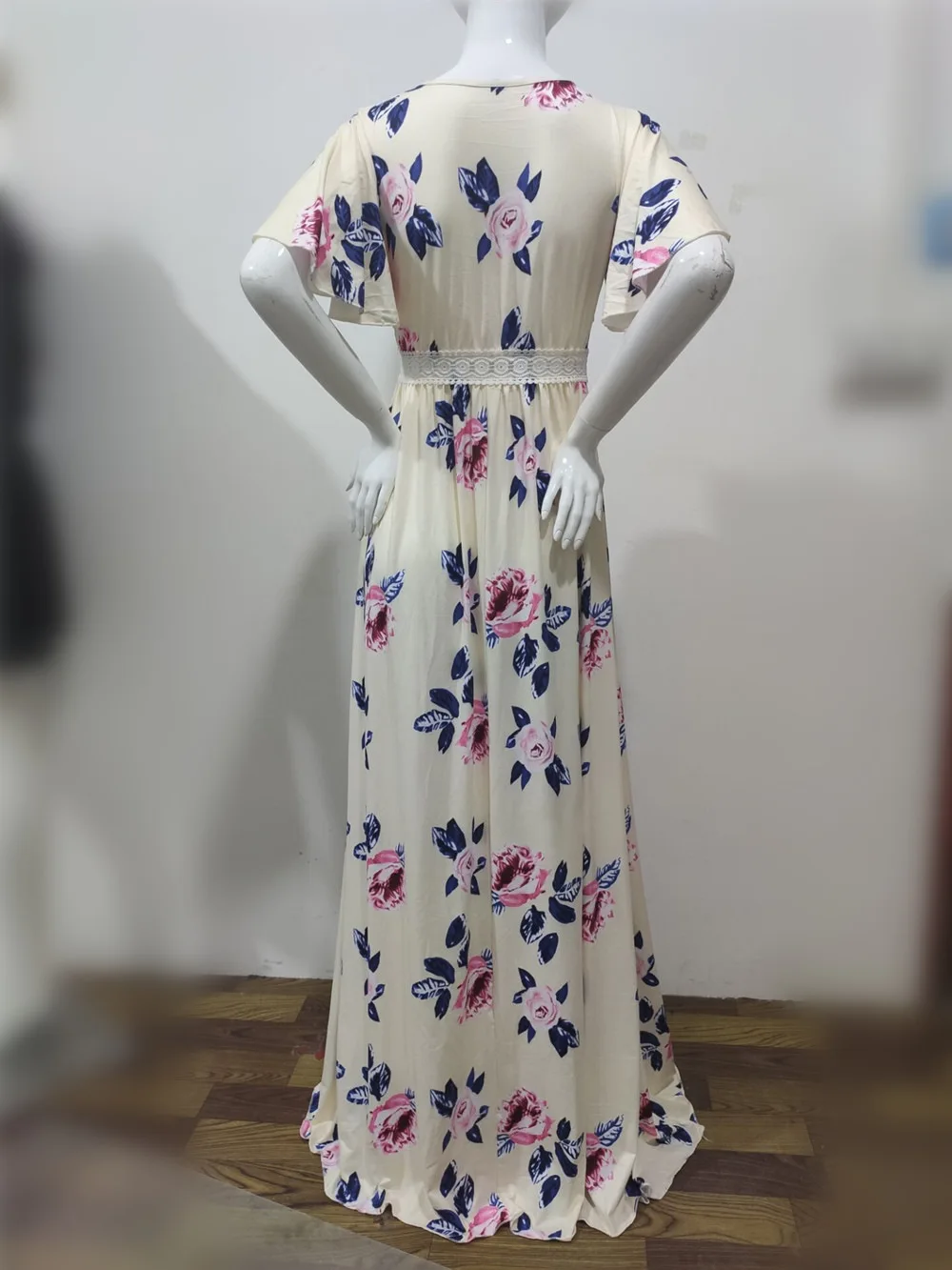 

New Flower Maternity Dress Photography Long Pregnancy Dresses Lace Pregnant Women Maxi Gown Clothes For Photo Shoots Props 2020