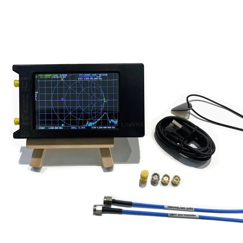 New LiteVNA-64 50KHz ~ 6.3GHz LiteVNA 3.95&quot Touch Screen Vector Network Analyzer HF VHF UHF Antenna Update of NanoVNA |