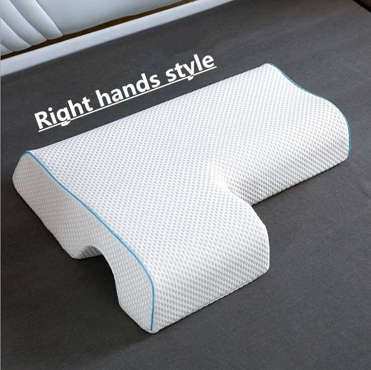 Right hand style Кровать Клин подушка для любовника и сна, поддерживающая Пена Подушка для головы, пены памяти парные подушки - Цвет: Right hand style