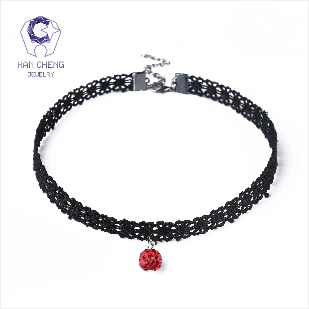 HanCheng Новое модное летнее кружевное ожерелье-чокер с лентами и стразами женские