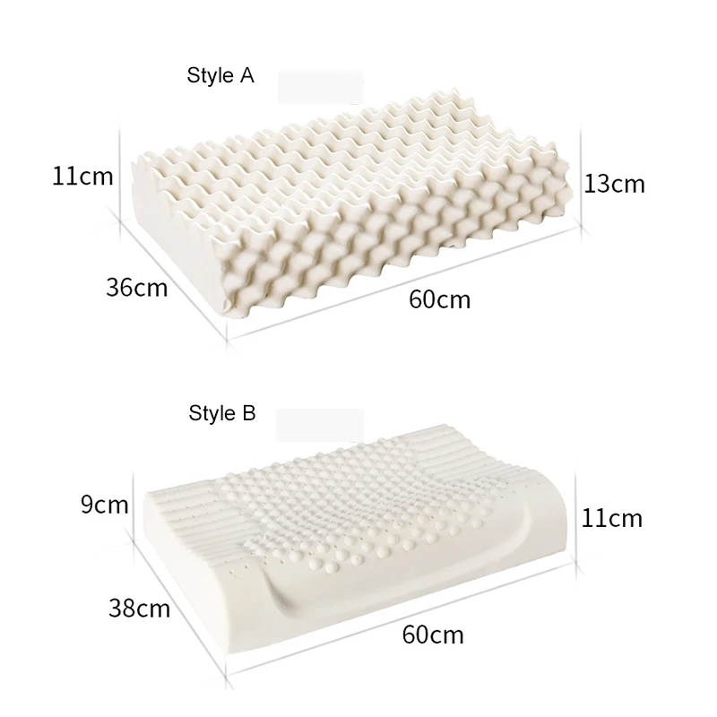 

PEIDUO 60x38cm Thailand Pure Natural Latex Pillow Remedial Neck Protect Vertebrae Health Care Orthopedic Pillow Slow Rebound