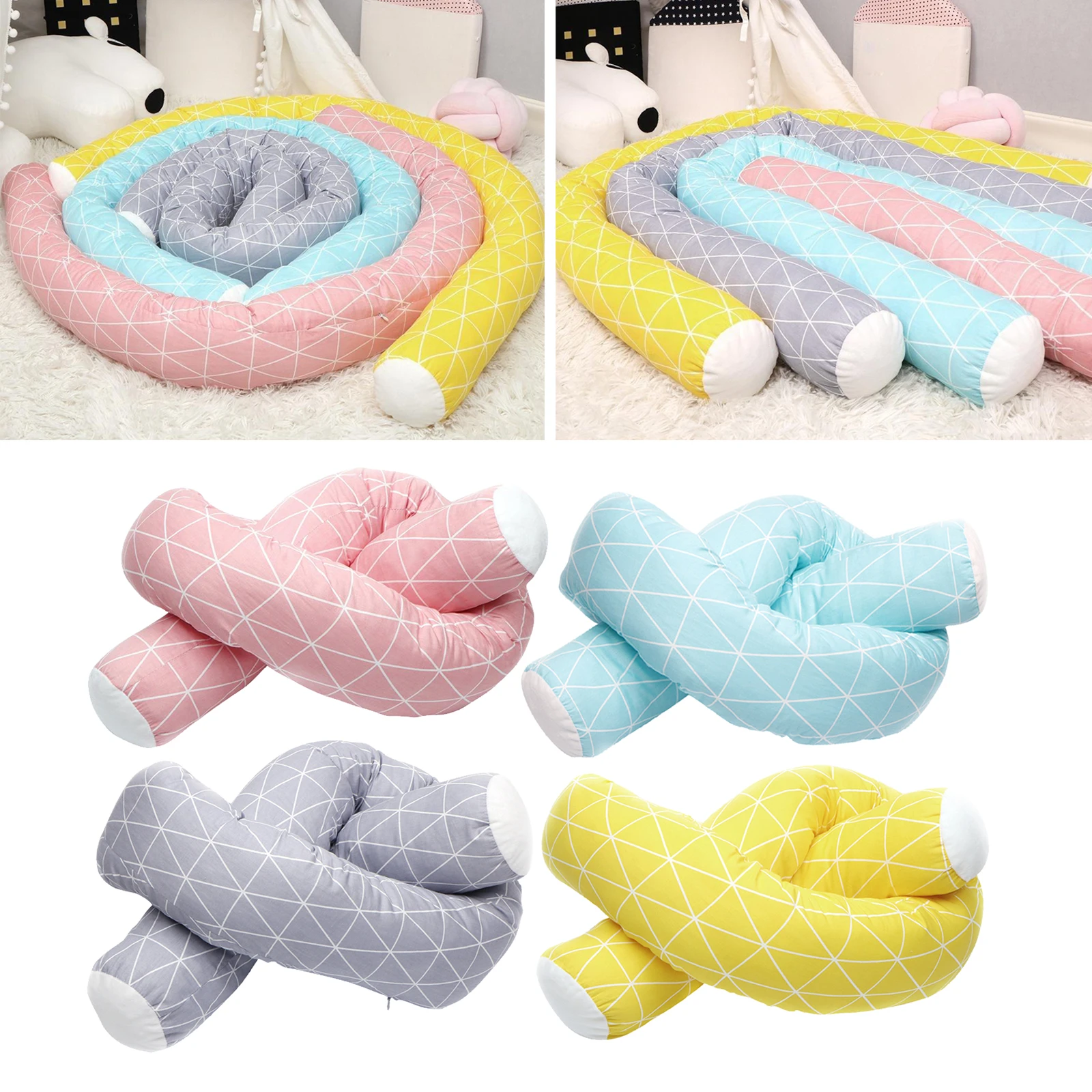 

Bed Rail Guard for Toddlers Cradle Bumper Nursery Crib Bedding Newborn Pillow
