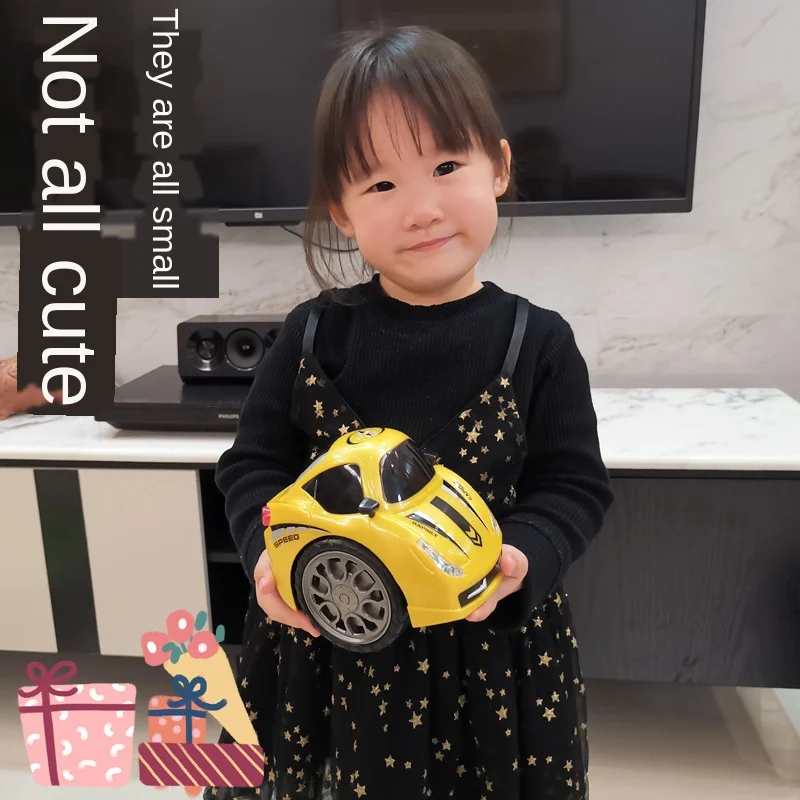 Q Version Remote Control Car Children Toy 360 ° Rotation Drift RC Double Wheel Stunt Model Fall Resistant | Игрушки и хобби