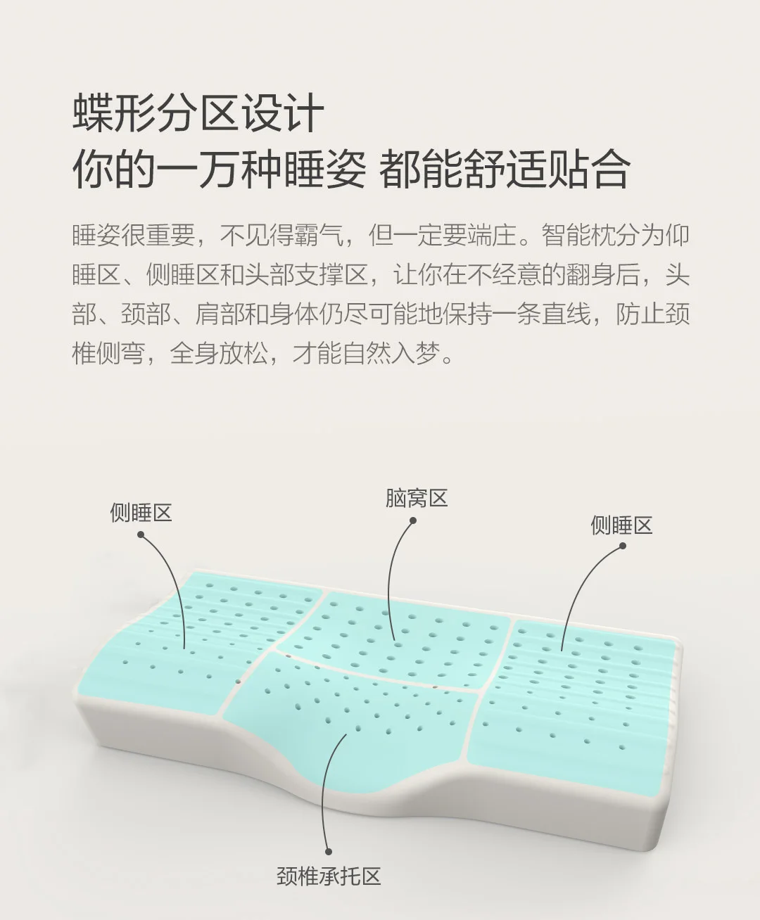 Xiaomi Shuixing, натуральный латекс, интеллектуальная Подушка для сна, инфракрасная, тепло, массажер для шеи, Mijia, приложение, контроль костной проводимости, музыка