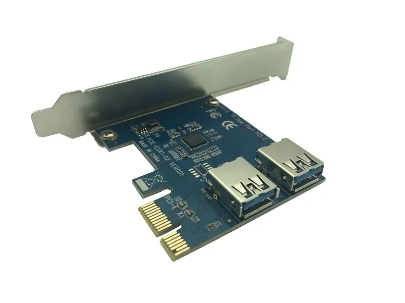 PCI-E 1 поворот 2 PCI express 1X Слоты Riser Card Mini ITX внешний 3 слот адаптер PCIe плата