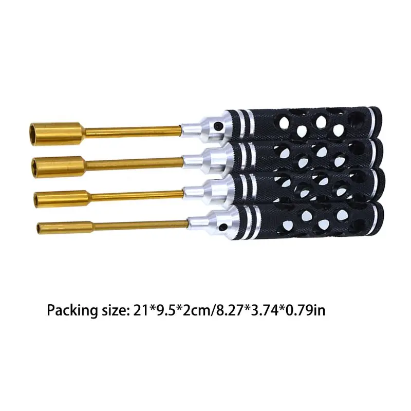 

4pcs/set 4.0 5.5 7.0 8.0mm Hex Screwdriver Repair Tools for RC Helicopter Drone Aircraft Model