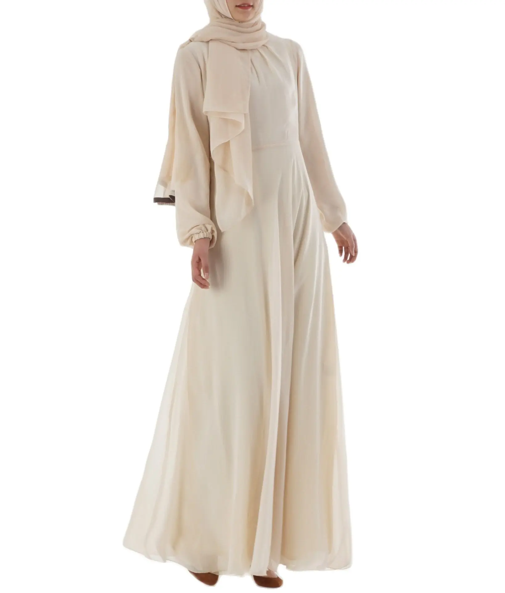 

2020 Muslim Dress Inside Elegant Chiffon Hijab Women Abaya Dubai Turkey Dubai Kaftan Islamic Clothing Robe Arabe Dresses Vestido