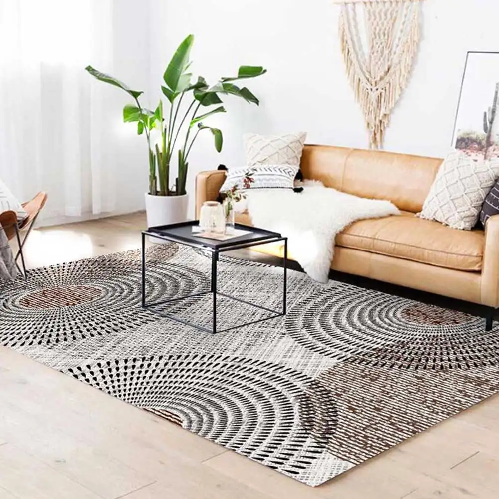 Квадратный Ковер Современный стильный Противоскользящий принт геометрический