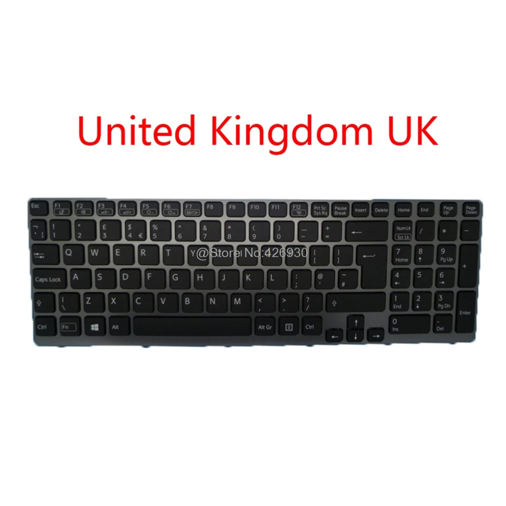 Laptop SP NE GK UK GR TR Keyboard For SONY VAIO SVE15 Series Nordic Greek United Kingdom Germany Turkey Spanish new | Компьютеры и