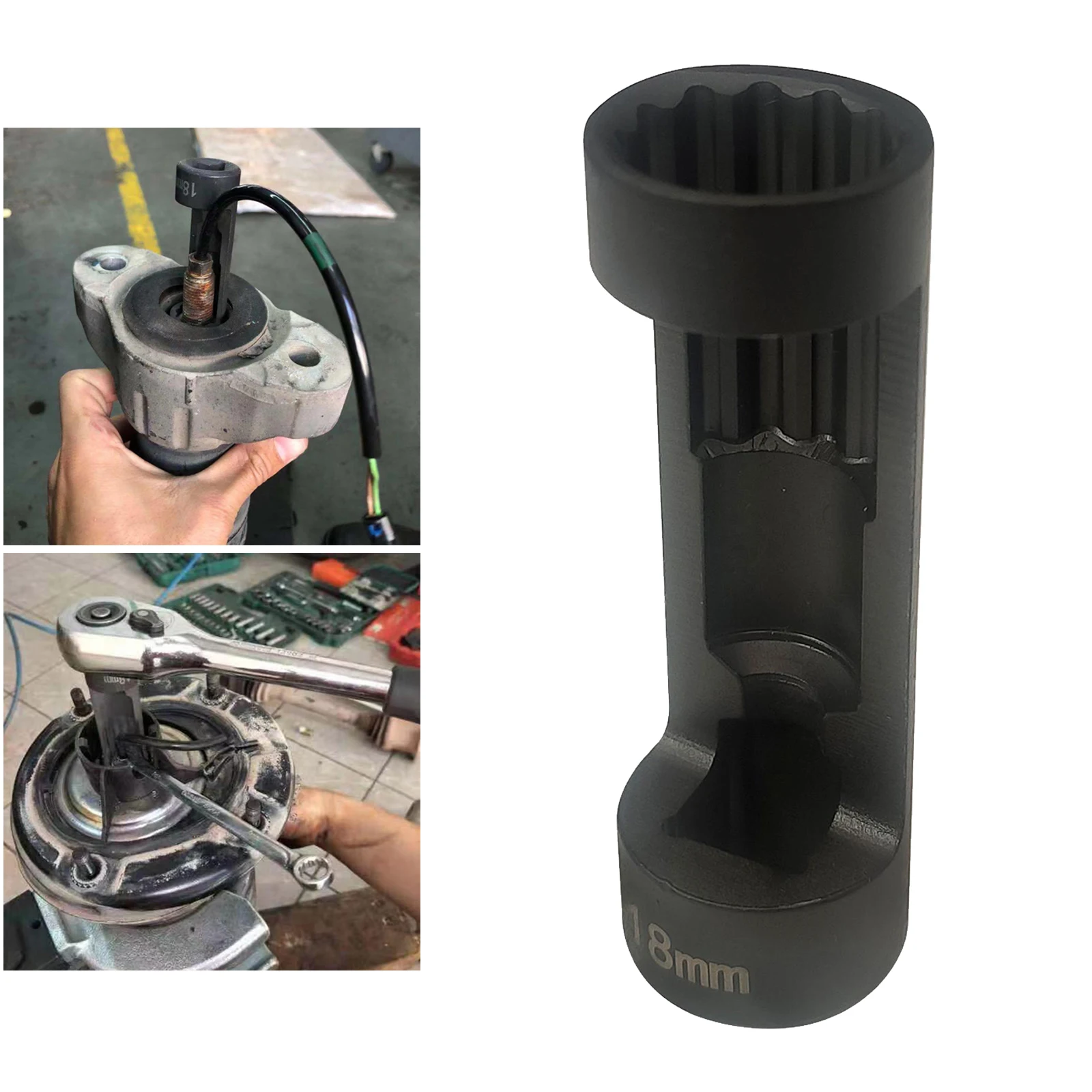 

Durable 1/2" DR 18mm Strut Socket Tool18mm/12PT VM #3353 Accessory for Porsche Replacment Parts