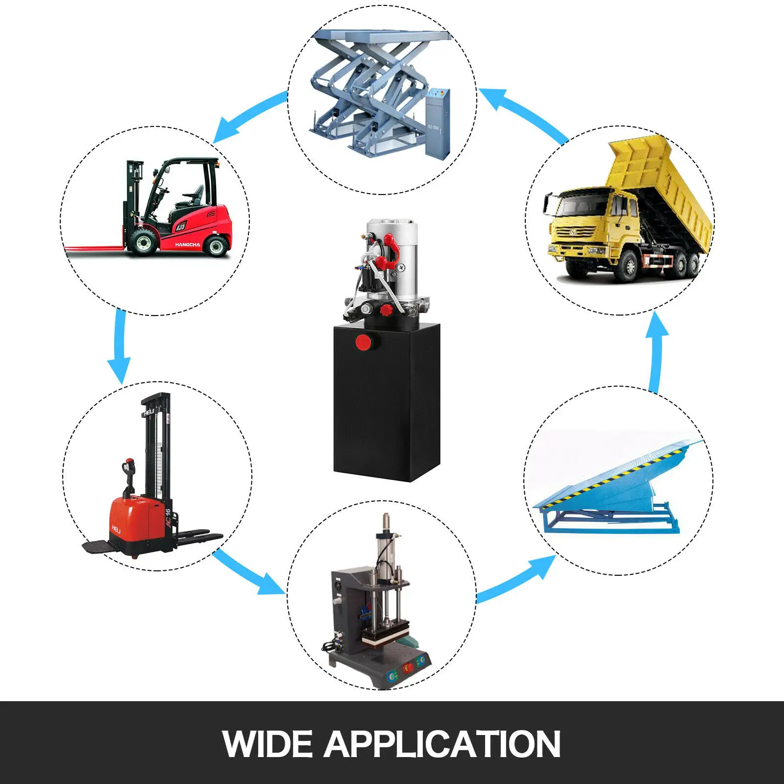 Двойной действующий гидравлический насос 12v самосвал прицеп 8 Кварт