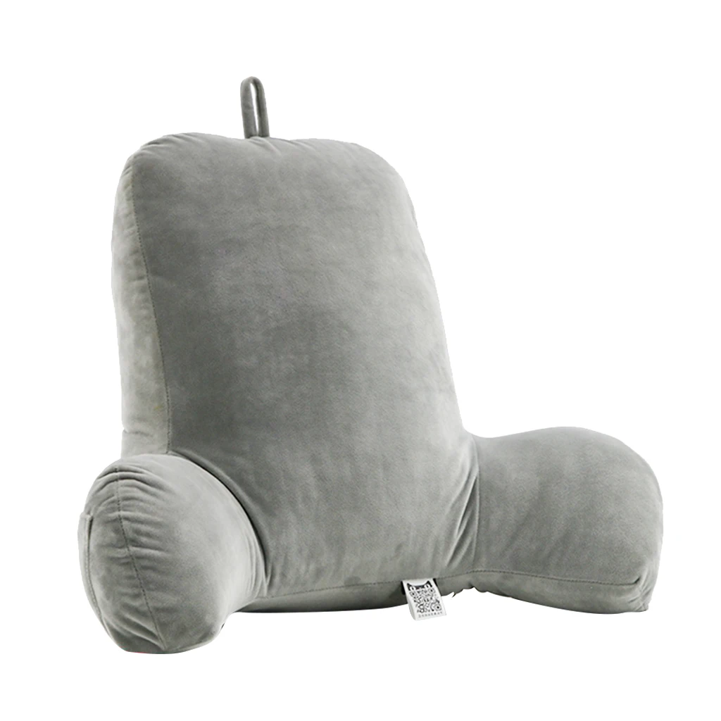 

Large Bedrest Hollow Cotton Reading Pillow With Arms and Removable Cover